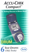 Accu-Chek Compact diabetes test strips (102 strips) 3 drums